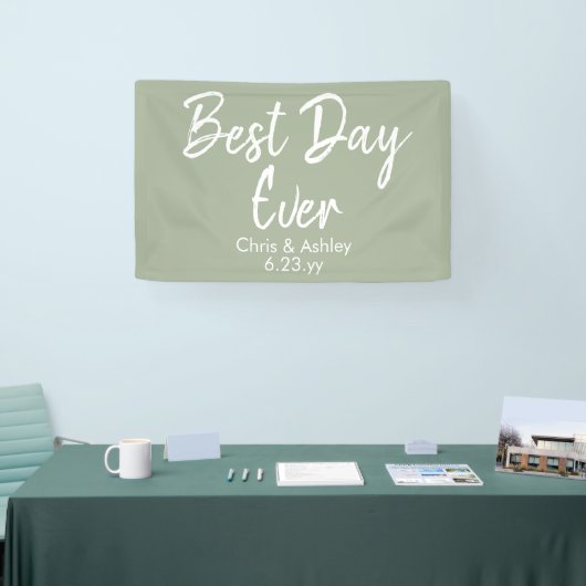 Sage Green Wedding Reception Decor Best Day Ever Spandoek (Beurs)