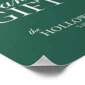 Sage Green Wedding Reception Gift Table Sign Poster (Hoek)