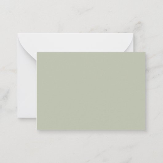 Sage green wedding response RSVP Notitiekaartje (Achterkant)