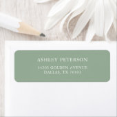 Sage Green Wedding Return Address Shipping Etiket (Insitu)