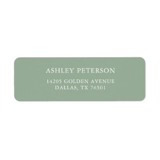Sage Green Wedding Return Address Shipping Etiket