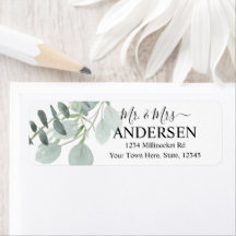 Sage Green Wedding Return-adres