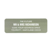 Sage Green Wedding Return-adreslabels Etiket (Voorkant)