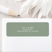 Sage Green Wedding Return-label Etiket (Insitu)