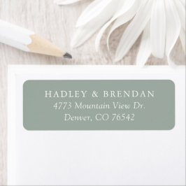 Sage Green Wedding Return-label Etiket