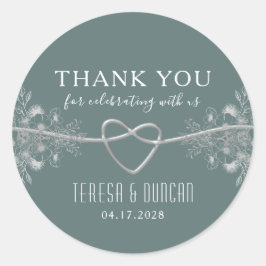 Sage Green Wedding Ronde Sticker