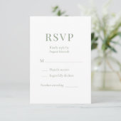 Sage Green Wedding RSVP  (Staand voorkant)