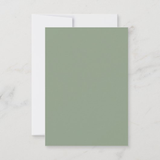 Sage Green Wedding RSVP  (Achterkant)