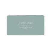 Sage Green Wedding RSVP-Adresetiketten Etiket (Voorkant)