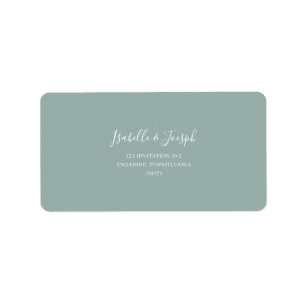 Sage Green Wedding RSVP-Adresetiketten Etiket