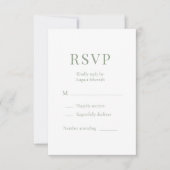 Sage Green Wedding RSVP  Kaartje (Voorkant)