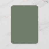 Sage Green Wedding RSVP Modern Minimalist Simple Informatiekaartje (Achterkant)