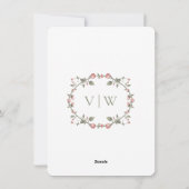 Sage Green Wedding RSVP Reageer Kaart (Achterkant)
