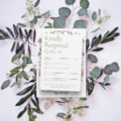 Sage Green Wedding RSVP Reageer Kaart