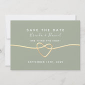 Sage Green Wedding Save the Date (Voorkant)
