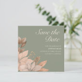 Sage Green Wedding Save the Date Invitation Kaart (Staand voorkant)