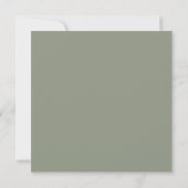 Sage Green Wedding Save the Date Invitation Kaart (Achterkant)