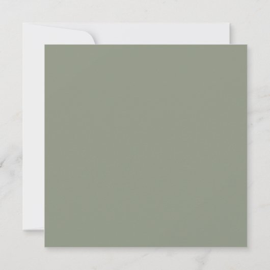 Sage Green Wedding Save the Date Invitation Kaart (Achterkant)