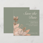Sage Green Wedding Save the Date Invitation Kaart (Voorkant / Achterkant)