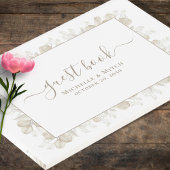 Sage Green Wedding Script Aangepast Gastenboek