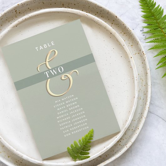 Sage Green Wedding Seating Chart