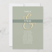 Sage Green Wedding Seating Chart (Voorkant)