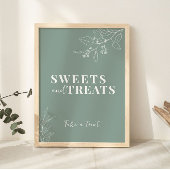 Sage Green Wedding Sign Poster