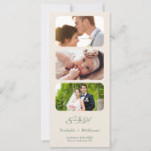 Sage Green Wedding Sla de datum op Kalender QR-cod (Achterkant)