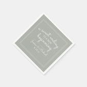 Sage Green Wedding Sweet Einde nieuw begin Servet (Hoek)