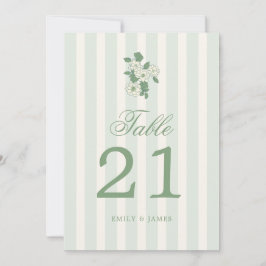 Sage Green Wedding Table Numbers Cards Kaart