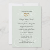 Sage Green Wedding-uitnodigingen met foto Kaart (Achterkant)