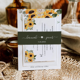 Sage Green Wedding Uitnodigingen Wikkel