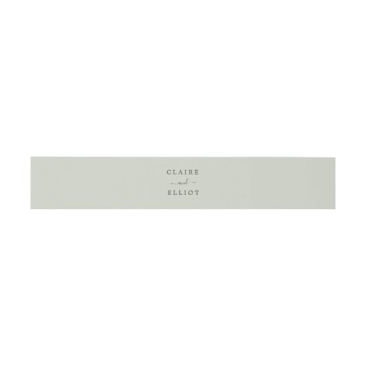 Sage Green Wedding Uitnodigingen Wikkel (Vlak)