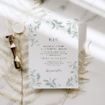 Sage Green Wedding Vintage Elegant Swirly Fgrave Kaart<br><div class="desc">Sage Green Elegant Wedding Invitation: This single light sage wedding uitnoation features beautiful flourishes surrounding your classic monogram at the top and message text. It's perfect for a classic,  fairytale or luxury / elegant wedding! The back features a matching romantic flourish with your initials and wedding date.</div>