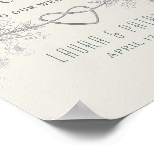 Sage Green Wedding Welcome Poster (Hoek)