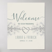 Sage Green Wedding Welcome Poster (Voorkant)