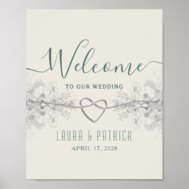 Sage Green Wedding Welcome Poster