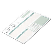 Sage Green Weekly Calendar Planner Notitieblok (Schuin)