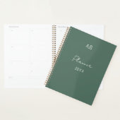Sage Green Weekly Planner with Custom Initials (Display)