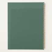 Sage Green Weekly Planner with Custom Initials (Achterkant)
