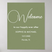 Sage Green Welcome Wedding Poster (Voorkant)