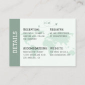 Sage Green Wereldkaart Destination Wedding Informatiekaartje (Voorkant)