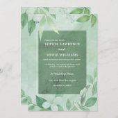 Sage Green Whimsical wilde bloem Boho Kaart (Voorkant / Achterkant)