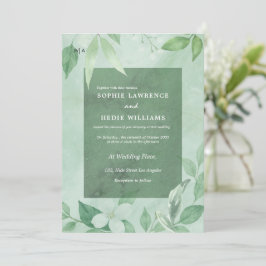 Sage Green Whimsical wilde bloem Boho Kaart