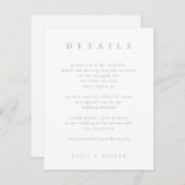 Sage Green & White Boho Details Huwelijk Modern Informatiekaartje (Voorkant / Achterkant)