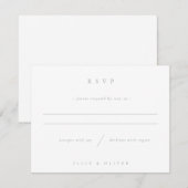 Sage Green & White Boho Wedding Modern RSVP Kaartje (Voorkant / Achterkant)