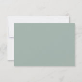 Sage Green White Cross Boy Baptism RSVP-kaart RSVP Kaartje (Achterkant)