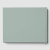 Sage Green White Cross Boy Baptisme Guest Book Gastenboek (Achterkant)