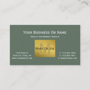 Sage Green White en een aanraking met Luxury Gold  Visitekaartje