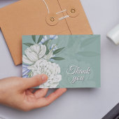 Sage Green & White Floral Wedding | Thank you Card Bedankkaart